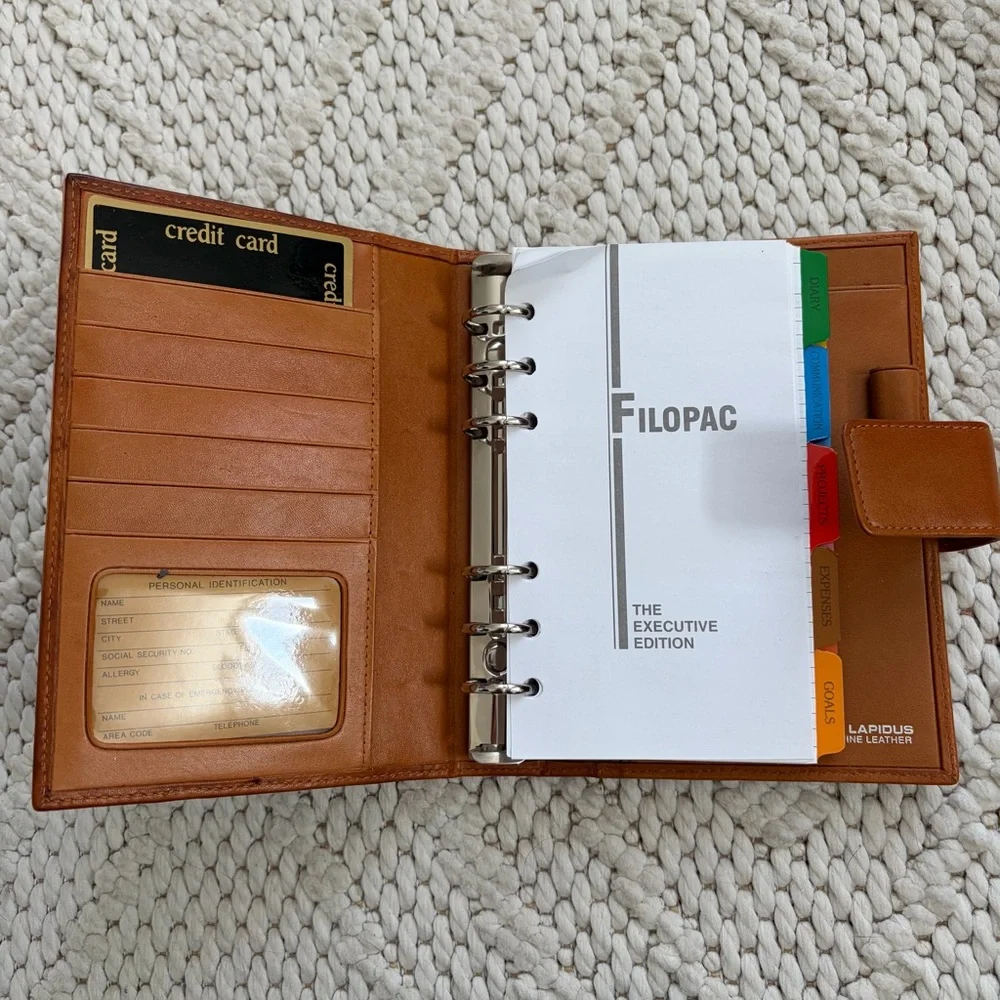 Vintage TED LAPIDUS Designer Genuine Leather Organizer Planner NEW NWOT